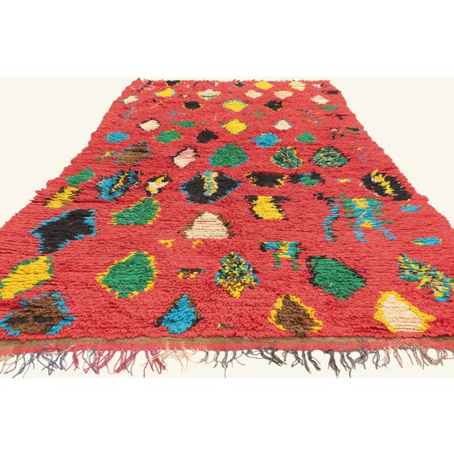 Tribal Vintage Boujad Moroccan Rug, 04'07 X 09'07 For Sale - Image 3 of 10