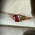 1970s Toi Et Moi Ruby Heart Ring in 10k Yellow Gold — Size 6.5 For Sale - Image 4 of 6