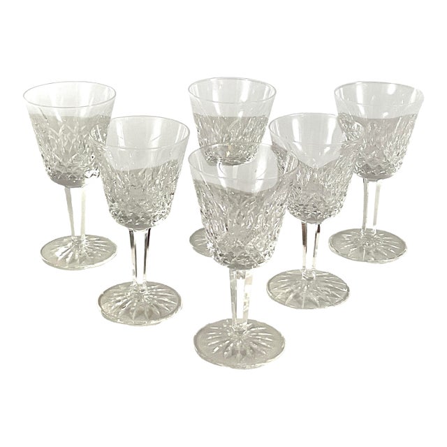 Waterford Crystal of Ireland, Lismore, 4 Ounce Wines- Set of Six For Sale