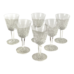 Waterford Crystal of Ireland, Lismore, 4 Ounce Wines- Set of Six