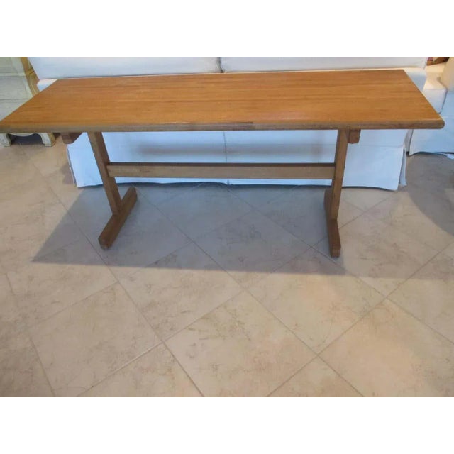 Mid-Century Modern Vintage Butcher Block Console For Sale - Image 3 of 9