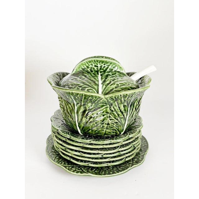 Cabbage-Shaped Soup Tureen Set, France, 1970s, Set of 9 For Sale - Image 3 of 18