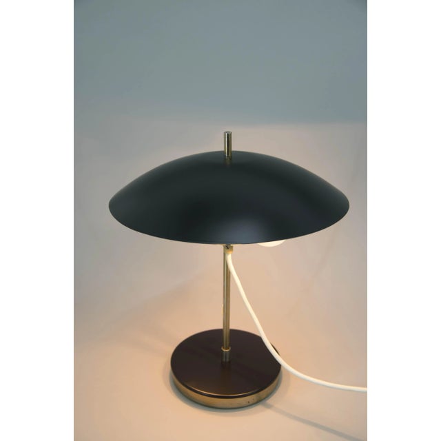 Black Art Deco Table Lamp, Czechoslovakia, 1950s For Sale - Image 8 of 10