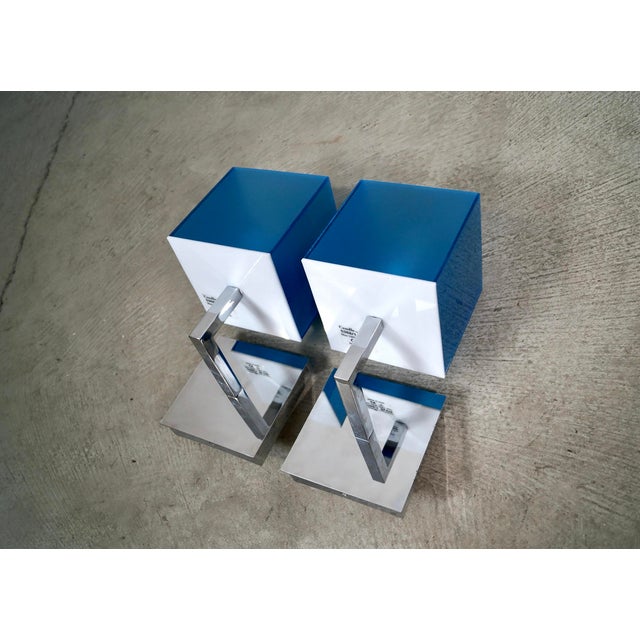 1990’s Postmodern Italian Fontana Arte Chrome & Lucite Sconces - A Pair For Sale In Los Angeles - Image 6 of 12