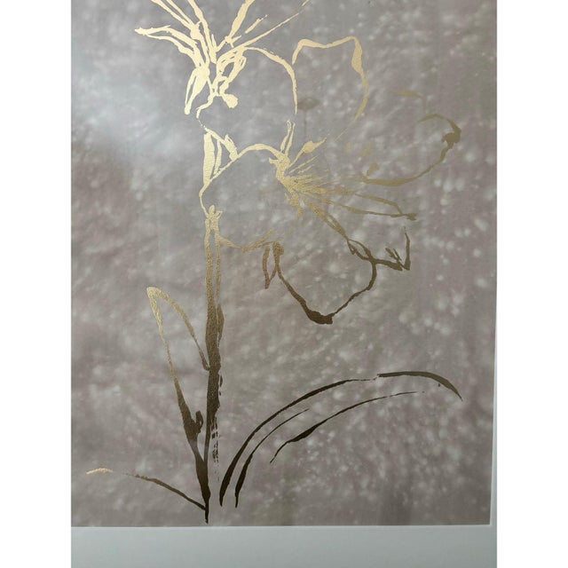 Gold Foil Watercolor Artwork by Chelsea House For Sale In Chicago - Image 6 of 7