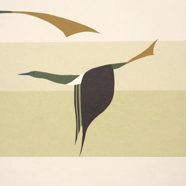 Schumacher Schumacher x Peg Noriss Flying West Wallpaper In Green For Sale - Image 4 of 6