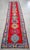 Red Turkish Hand-Knotted Runner Rug Bold Colors Hallway Rug - 2′8″ × 11′9″ For Sale - Image 8 of 14