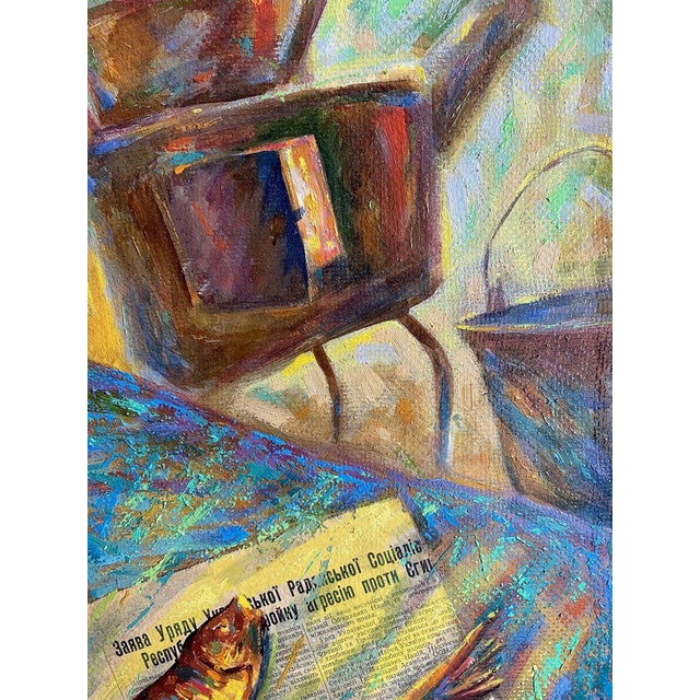 Blue Oil Painting Communal Pustil'nik Vadim For Sale - Image 8 of 15