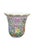 French Vintage Herend Hungary Handpainted Openwork Basketweave Pierced Porcelain Vase For Sale - Image 3 of 14