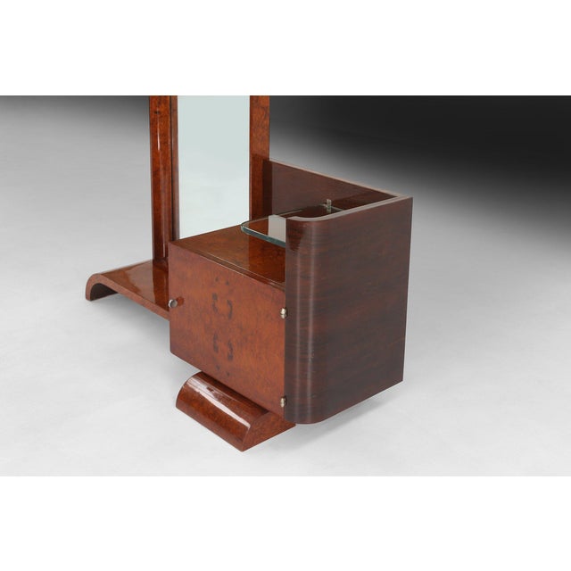 Art Deco Dressing Mirror in Walnut Veneer by De Coene, 1930s For Sale - Image 11 of 15