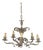 Hollywood Regency Foliate Form Tole Chandelier For Sale