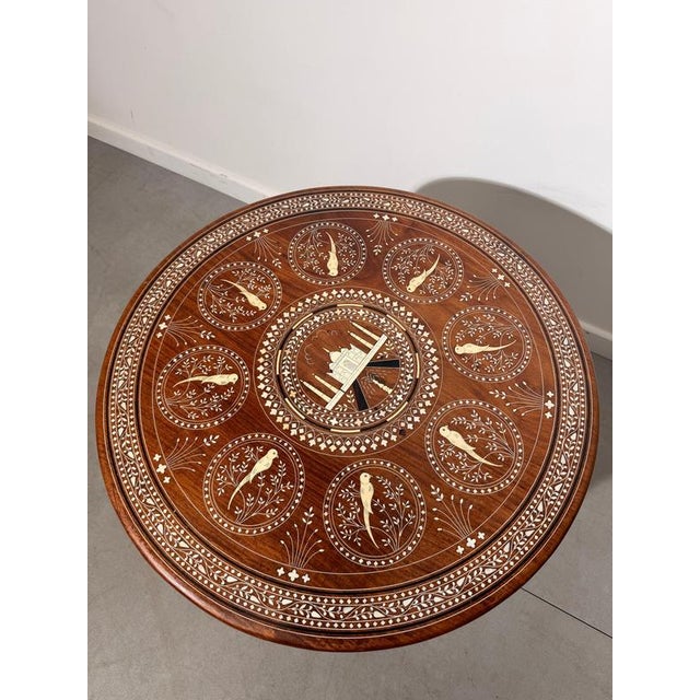Indian Round Side Table in Wood For Sale - Image 3 of 8