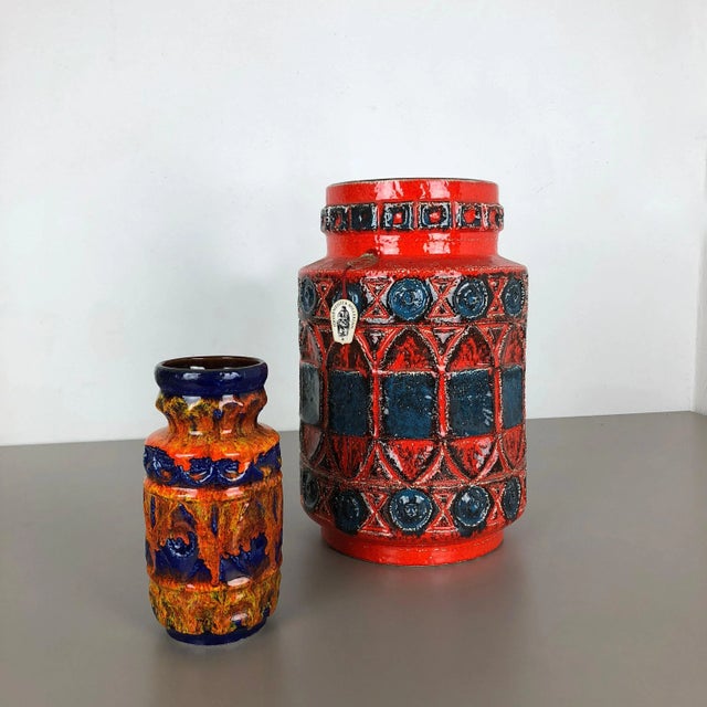 Fat Lava Pottery 92 35 Vase by Bay Ceramics, Germany, 1960s For Sale - Image 17 of 18