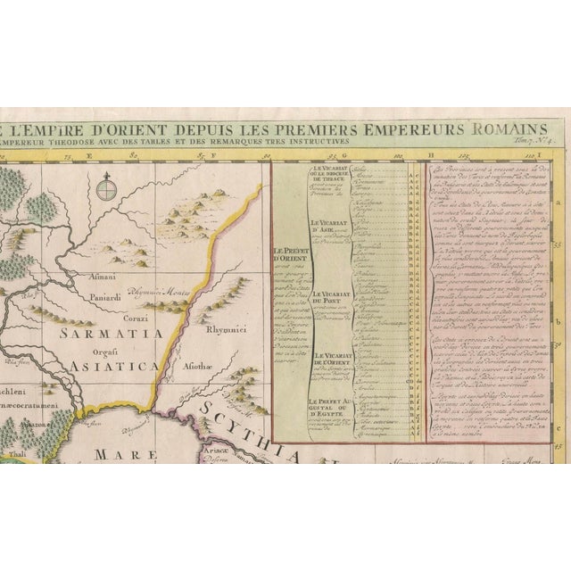 Traditional Map of the Eastern Roman Empire by Henri Chatelain, 1719 For Sale - Image 3 of 6