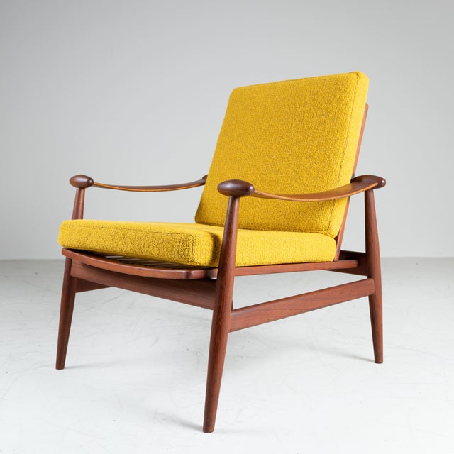 Yellow FD133 Armchairs by Finn Juhl, 1950s, Set of 2 For Sale - Image 6 of 12