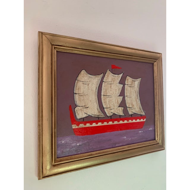 Contemporary Impressionist Style Seascape Painting on Canvas, Framed For Sale - Image 4 of 6