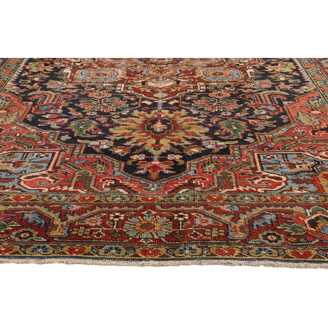 Late 19th Century Persian Heriz Rug, 06'05 X 09'07 For Sale - Image 4 of 10