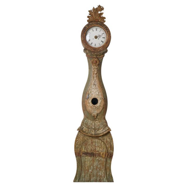 Antique Rococo Country Long Case Clock, Sweden, 1790 For Sale - Image 14 of 14