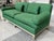 Wood Custom Carved Oak & Green Linen Sofa by Steven Gambrel For Sale - Image 7 of 18