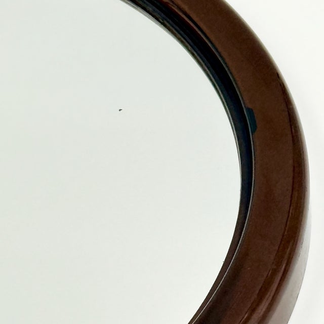 1970s French Space Age Round Wall Mirror in Brown Acrylic Glass, 1970s For Sale - Image 5 of 15