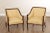 High Quality Antique Sheraton Style Set of Two His And Her's Solid Rosewood Carved Frame Club Armchairs with Custom...