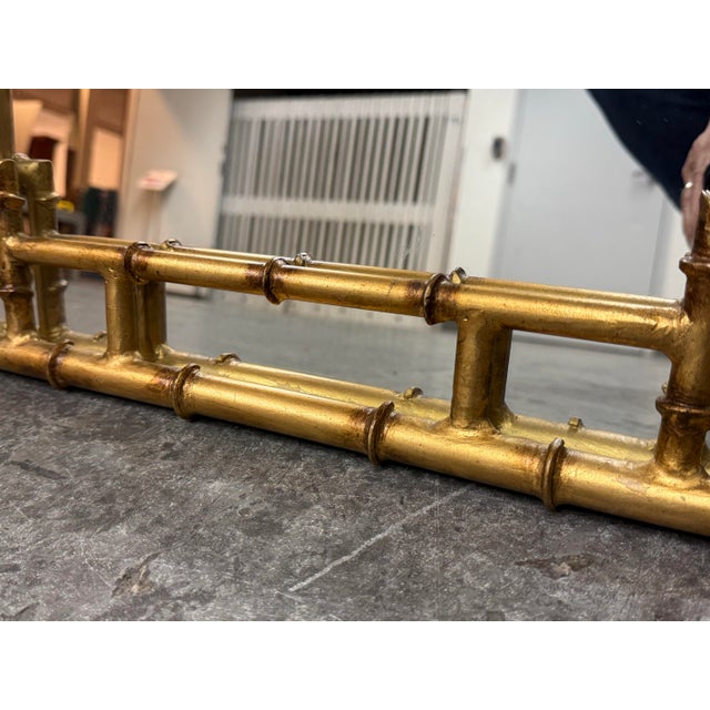 Regency Style Giltwood Faux Bamboo Wall Mirror For Sale - Image 10 of 12