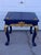 Upcycled Hollywood Regency Navy Blue & Gold Gilded Clawfoot Side Table For Sale In Las Vegas - Image 6 of 8