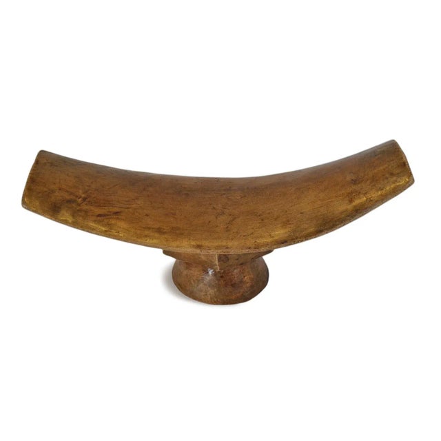 Contemporary Vintage African Wood Headrest For Sale - Image 3 of 5