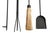 Late 20th Century Contemporary Black Cast Iron Fireplace Tools, 5pcs For Sale - Image 5 of 6