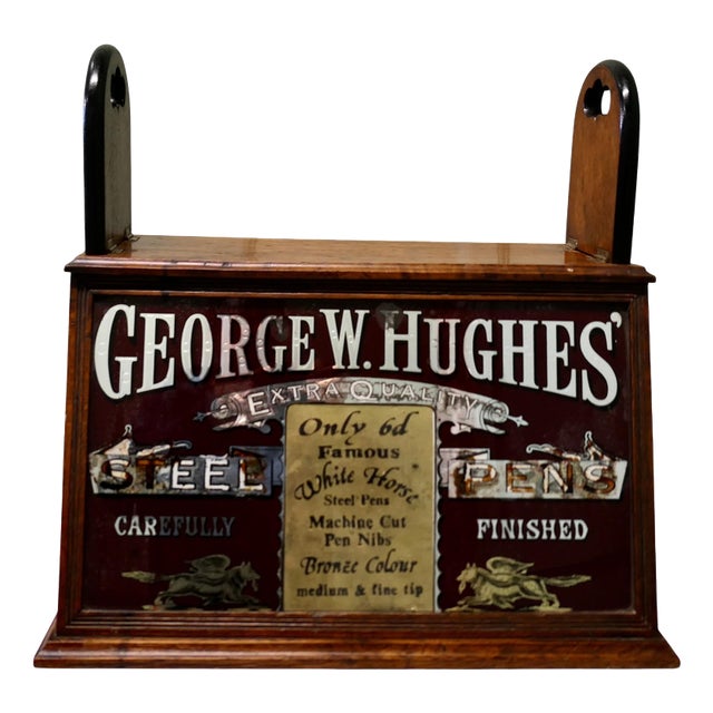 Victorian Stationer's Advertising Cupboard For Sale