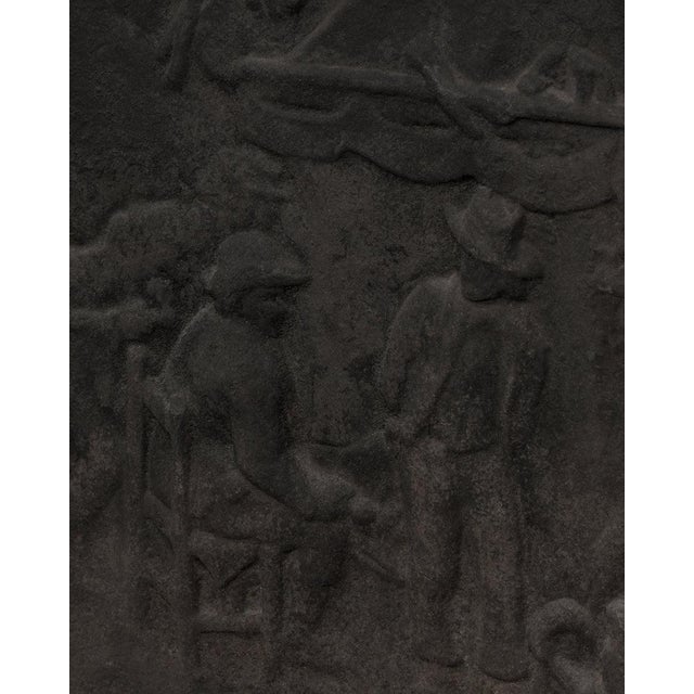 Antique French Cast Iron Fireback For Sale - Image 3 of 8