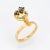 Contemporary Sally Sohn Happy Face Signed Diamond Ruby Ring Size 5.25 For Sale - Image 3 of 7