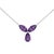 Contemporary Natural Amethyst Floral Necklace - February Birthstone Dainty Necklace For Sale - Image 3 of 4