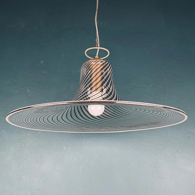 Vintage Swirl Murano Pendant Lamp, Italy, 1970s For Sale - Image 13 of 13