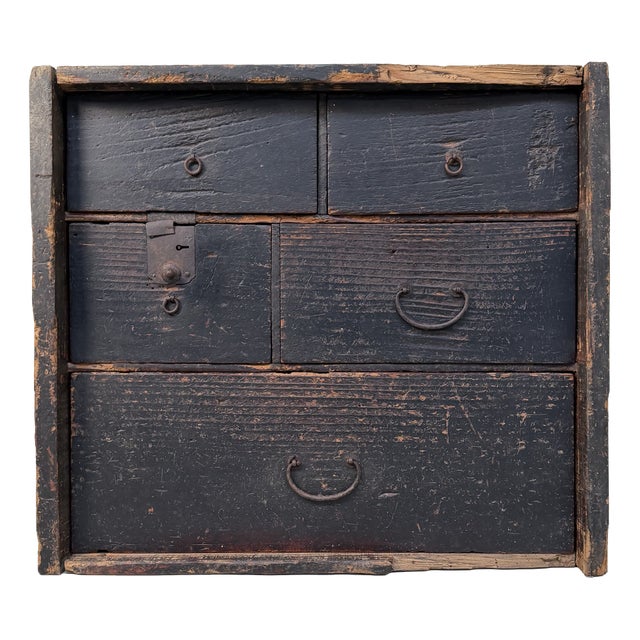 Small Antique Japanese Tansu Chest, 1900s, 1890s For Sale