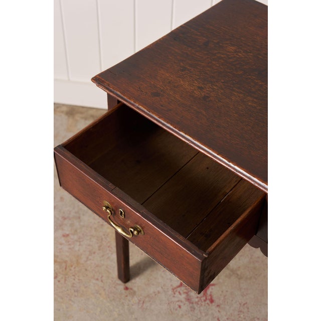 18th Century Two Drawer Oak Lowboy For Sale - Image 12 of 12