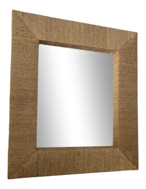 1990s Vintage Gold Fabric Bound Mirror