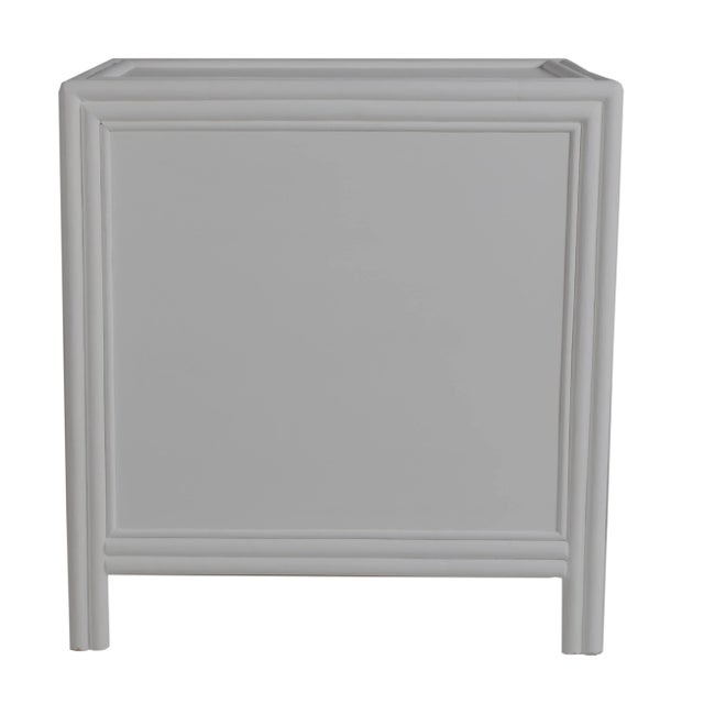 Contemporary Capri End Table in Light Gray For Sale - Image 3 of 6