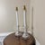 Vintage Italian White Ceramic Fruit Candlestick Table Lamps Acrylic Lucite Base - a Pair For Sale In Atlanta - Image 6 of 7