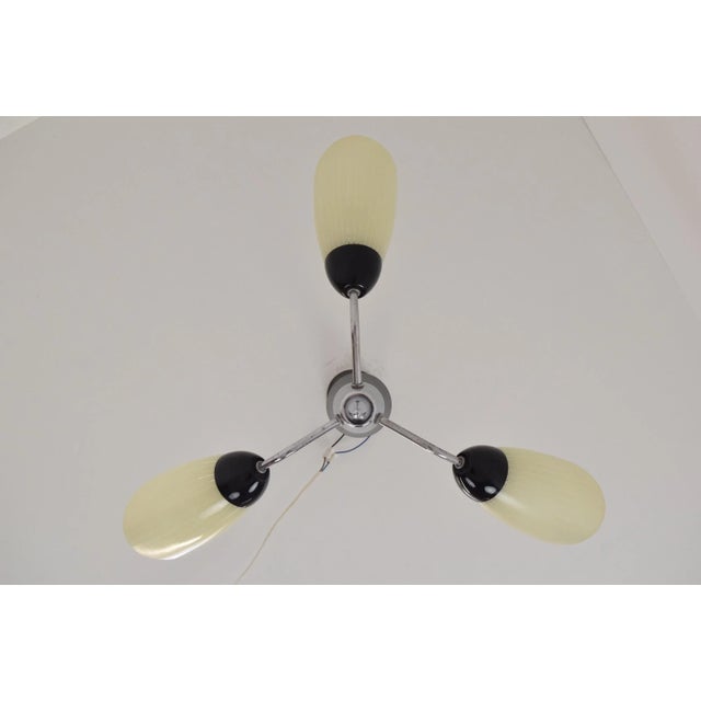 Metal Mid-Century Ceiling Light from Drukov, 1960s For Sale - Image 7 of 14