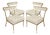White and Brass Chairs by William "Billy" Haines - Set of 4 For Sale