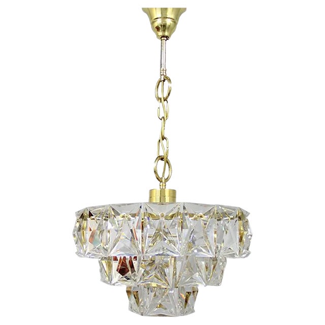 Vintage Faceted Glass Pendant from Kinkeldey For Sale