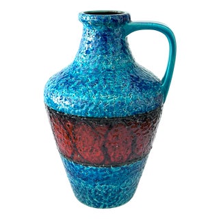 Large Fat Lava Floor Vase from Bay Keramik, Germany, 1960s For Sale