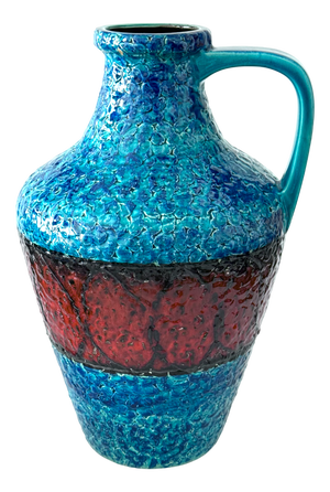 Large Fat Lava Floor Vase from Bay Keramik, Germany, 1960s