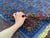 5'1" X 6'5" Blue Turkmen Mori Gul Geometric Rug For Sale - Image 12 of 17