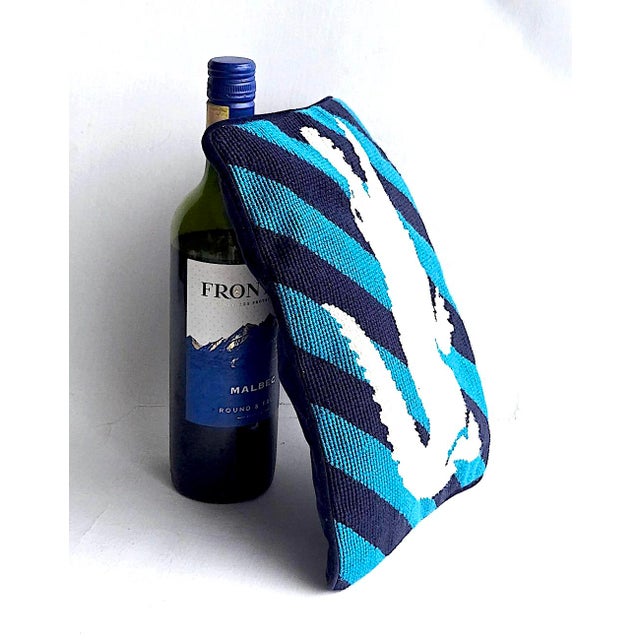 Contemporary Jonathan Adler X Lacoste Needlepoint Decorative Pillow Cover For Sale - Image 3 of 9