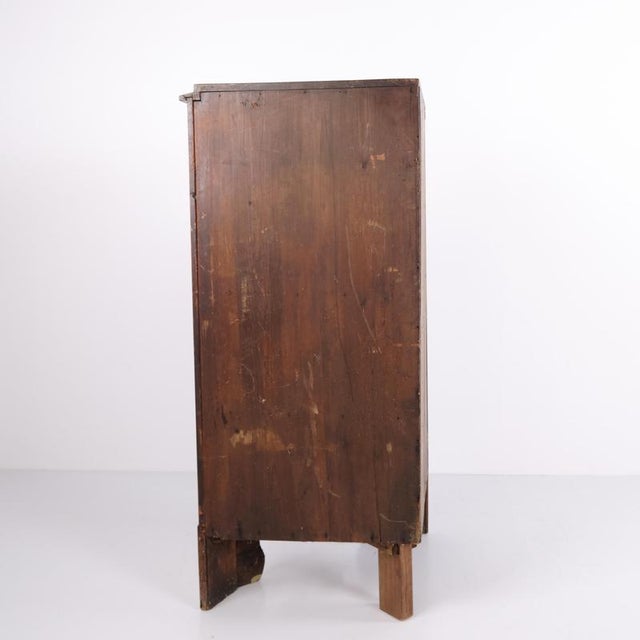 Brown Antique Hand-Polished Mahogany Corner Cabinet, 1840s For Sale - Image 8 of 10