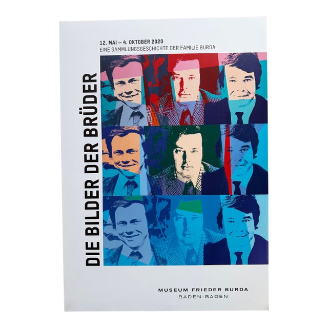 Andy Warhol (1928-1987), the Three Gentlemen (Details), 1982 Copyright the Andy Warhol.... Exhibition Poster, 2020, Printed in Germany For Sale
