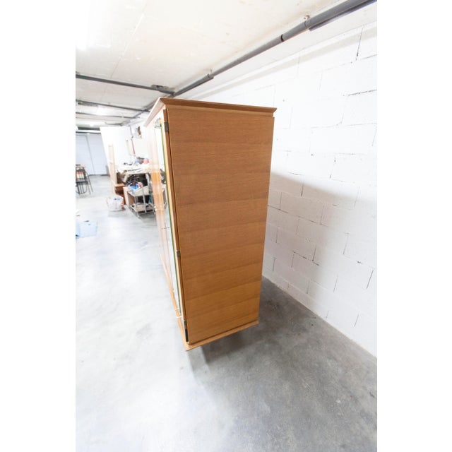 1960s French Wardrobe with Compass Legs, Doors, Mirror and Drawer, 1960s For Sale - Image 5 of 18