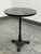 Design Plus Gallery presents an Industrial Marble Top Bistro Table. The circular charcoal marble top displays natural gray...